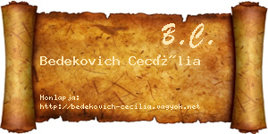 Bedekovich Cecília névjegykártya